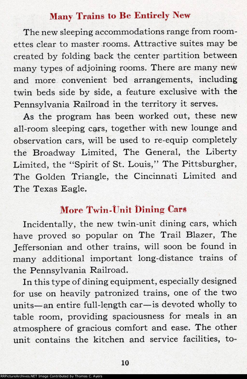 "Train Talks," Page 10, 1948